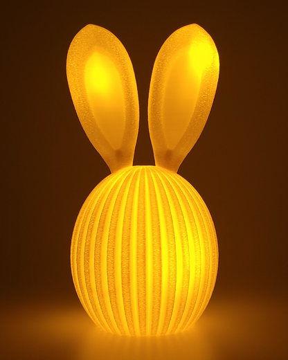Beleuchtetes Osterei mit Hasenohren | optional mit 6h Timerfunktion