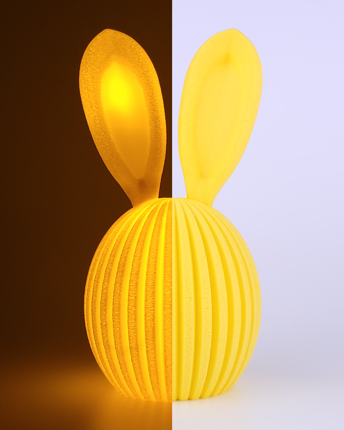 Beleuchtetes Osterei mit Hasenohren | optional mit 6h Timerfunktion