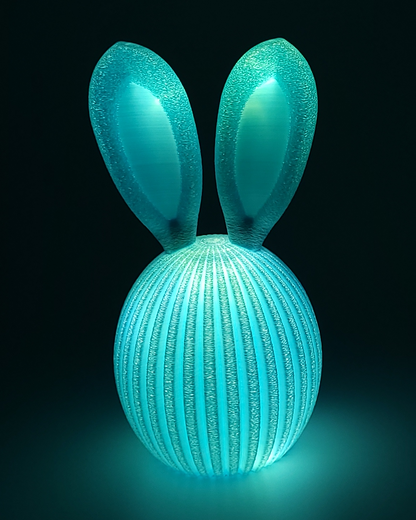 Beleuchtetes Osterei mit Hasenohren | optional mit 6h Timerfunktion