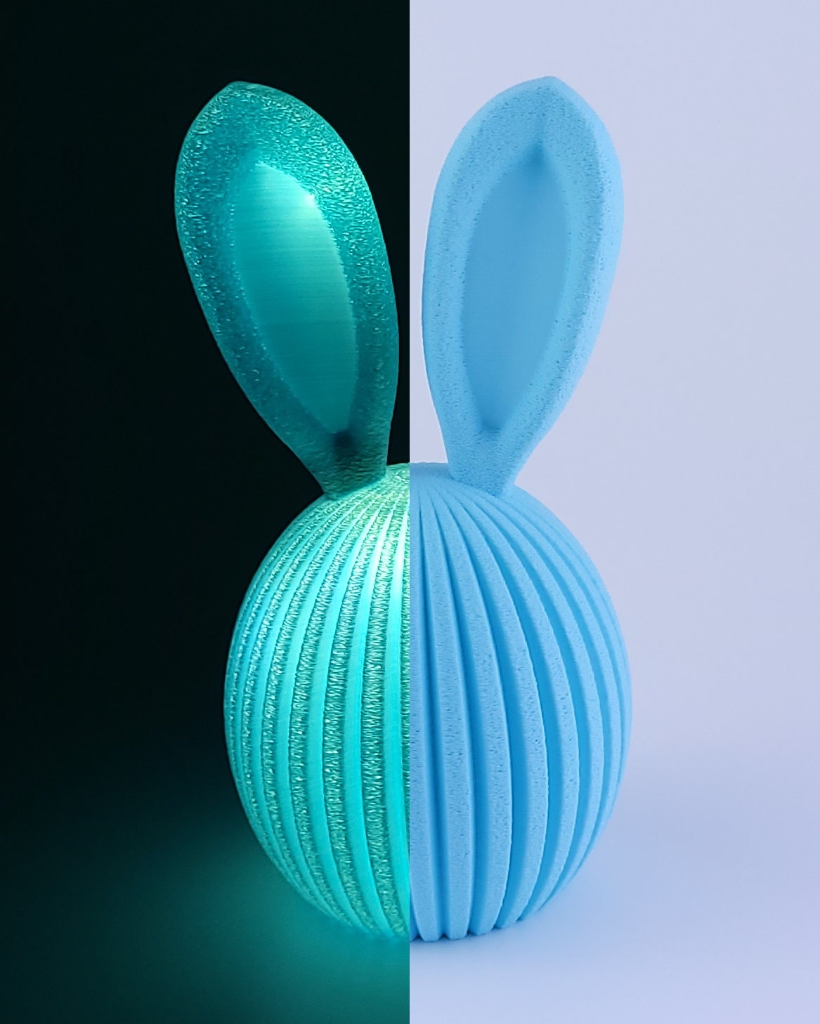 Beleuchtetes Osterei mit Hasenohren | optional mit 6h Timerfunktion