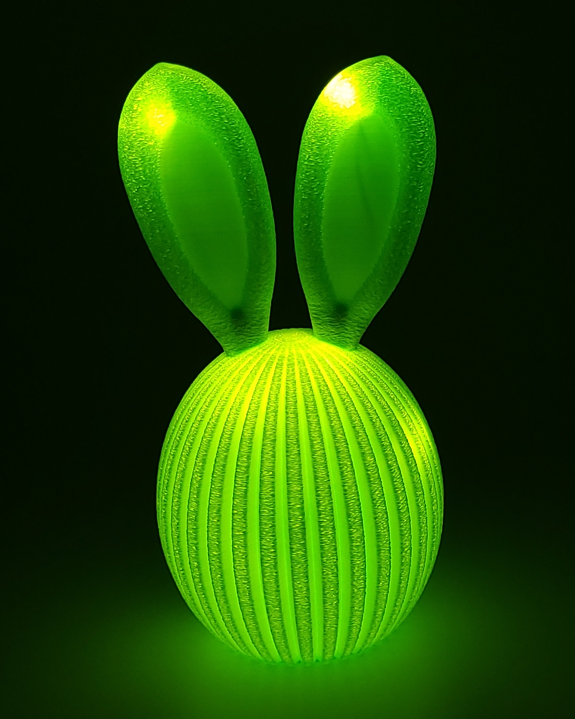 Beleuchtetes Osterei mit Hasenohren | optional mit 6h Timerfunktion