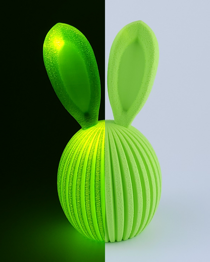 Beleuchtetes Osterei mit Hasenohren | optional mit 6h Timerfunktion