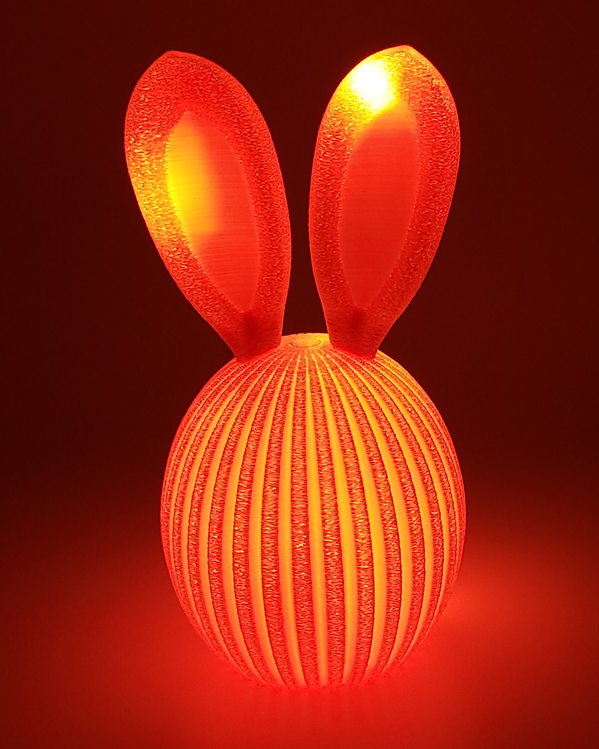 Beleuchtetes Osterei mit Hasenohren | optional mit 6h Timerfunktion