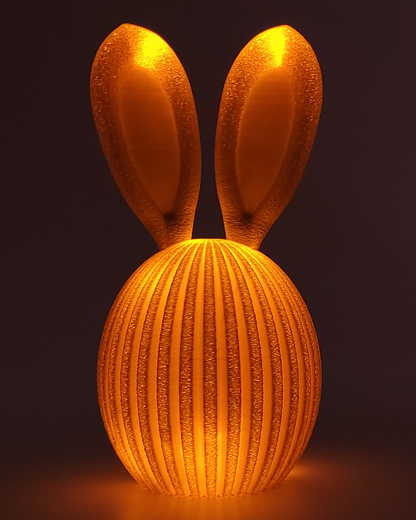 Beleuchtetes Osterei mit Hasenohren | optional mit 6h Timerfunktion
