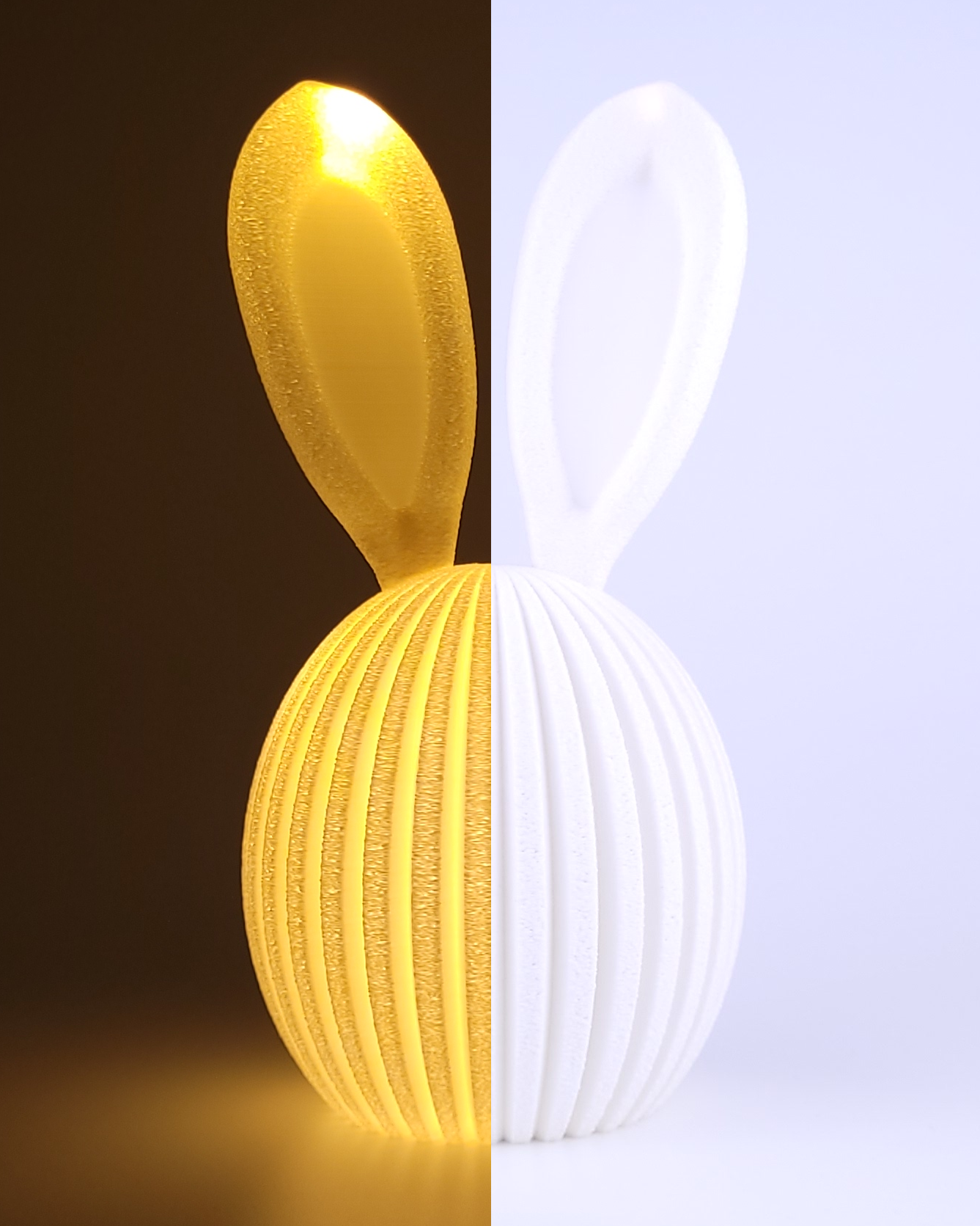 Beleuchtetes Osterei mit Hasenohren | optional mit 6h Timerfunktion