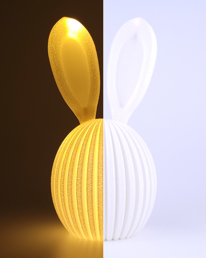Beleuchtetes Osterei mit Hasenohren | optional mit 6h Timerfunktion